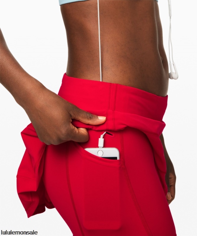 Lululemon Damen DELULU388 | Lululemon Deutschland Dunkelroter Pace Rivale Rock Mit Mittlerer Leibhöhe
